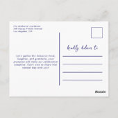 Friendsgiving dinner invitation autumnal floral briefkaart (Achterkant)