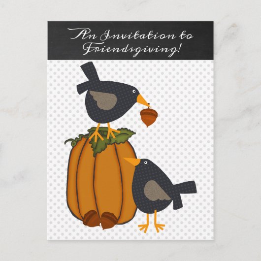 Friendsgiving Dinner Invitation Briefkaart (Voorkant)