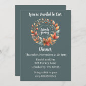 Friendsgiving Dinner Invitation Kaart (Voorkant / Achterkant)