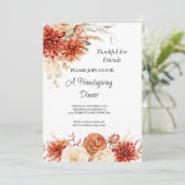 Friendsgiving Dinner Invitation Kaart (Staand voorkant)