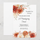 Friendsgiving Dinner Invitation Kaart (Voorkant / Achterkant)