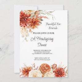 Friendsgiving Dinner Invitation Kaart