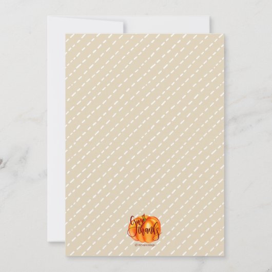 Friendsgiving Dinner Invitation Kaart (Achterkant)