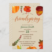 Friendsgiving Dinner Invitation Kaart (Voorkant / Achterkant)