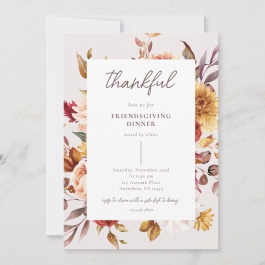 Friendsgiving Dinner Invitation Kaart (Voorkant)