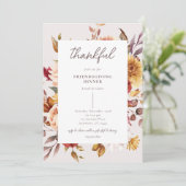 Friendsgiving Dinner Invitation  Kaart (Staand voorkant)