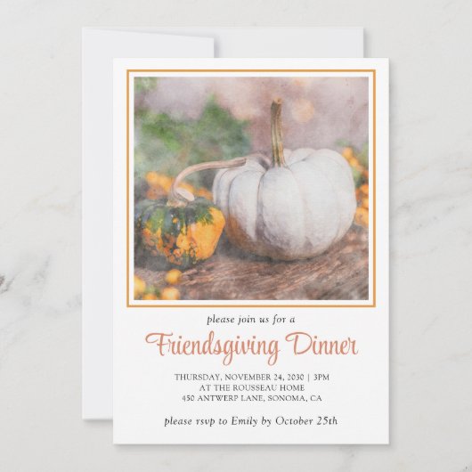 Friendsgiving Dinner Kaart (Voorkant)