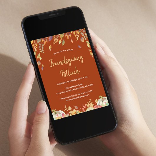 Friendsgiving Dinner Kaart