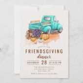 Friendsgiving Dinner Rustic Boerderij Truck Kaart (Voorkant)