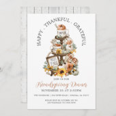 Friendsgiving Dinner Rustic Pumpkins Herfst Kaart (Voorkant / Achterkant)