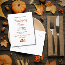 Friendsgiving Dinner Thanksgiving Elegant Foliage