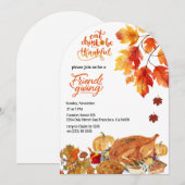 Friendsgiving Dinner Thanksgiving  Fall Turkey Fun Kaart (Voorkant / Achterkant)