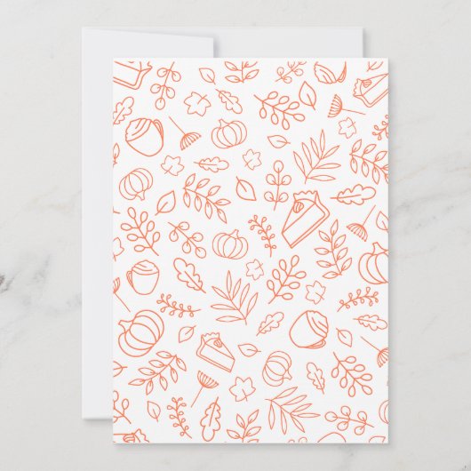 Friendsgiving Dinner Uitnodiging (Achterkant)