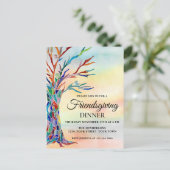 Friendsgiving Dinner Uitnodiging Briefkaart (Staand voorkant)