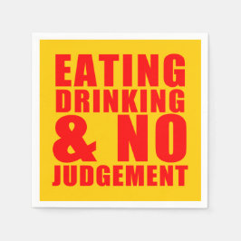 Friendsgiving Eating Drink geen oordeel Napkins Servet