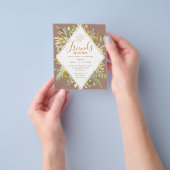 Friendsgiving Elegant Golden Autumn Greenery Flyer (Hand)