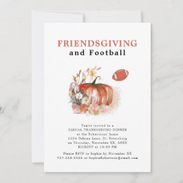 Friendsgiving en Football Thanksgiving Kaart