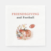 Friendsgiving en Football Thanksgiving Servet (Voorkant)