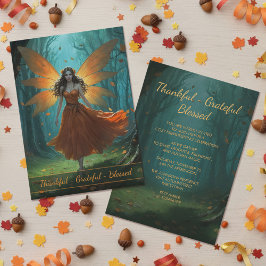 Friendsgiving Enchanted Autumn Fairy Party Kaart