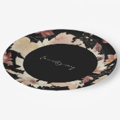 Friendsgiving Fall Leaves Zwart Thanksgiving Papieren Bordje (Gekanteld)