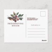 Friendsgiving Fall verlaat Briefkaart (Achterkant)