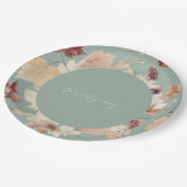 Friendsgiving Fall verlaat Sage Thanksgiving Papieren Bordje (Gekanteld)