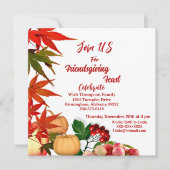 Friendsgiving Feast Herfst Pumpkin Autumn Berry Kaart (Voorkant)