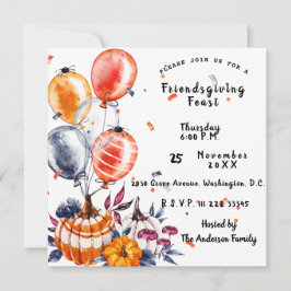 Friendsgiving Feast Invitation Kaart