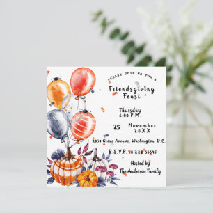 Friendsgiving Feast Invitation Kaart