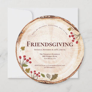 Friendsgiving Feast Thanksgiving Diner Eenvoudig Kaart