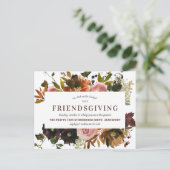 Friendsgiving Feast Thanksgiving Dinner Uitnodiging Briefkaart (Staand voorkant)