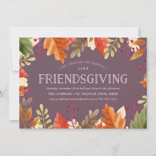 Friendsgiving Feast Thanksgiving Kaart (Voorkant)