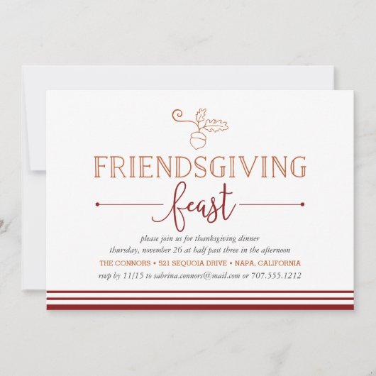 Friendsgiving Feast Thanksgiving Kaart (Voorkant)