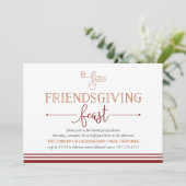 Friendsgiving Feast Thanksgiving Kaart (Staand voorkant)