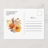 Friendsgiving Feest Modern Thanksgiving Diner Uitnodiging Briefkaart (Achterkant)