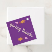 Friendsgiving Feest | Paars & Goud Bedankjes Labels (In situ)