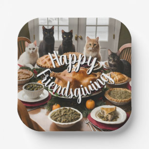 Friendsgiving Feest Papieren Bordje