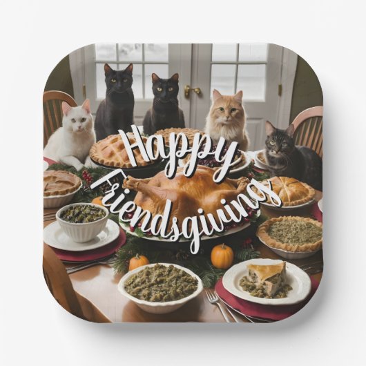 Friendsgiving Feest Papieren Bordje (Voorkant)