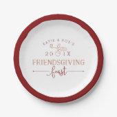 Friendsgiving Feest Papieren Bordje (Voorkant)