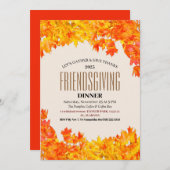 Friendsgiving Feest Thanksgiving Diner Herfst Kaart (Voorkant / Achterkant)