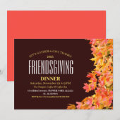 Friendsgiving Feest Thanksgiving Diner Herfst Kaart (Voorkant / Achterkant)