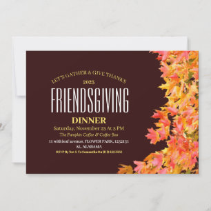 Friendsgiving Feest Thanksgiving Diner Herfst Kaart