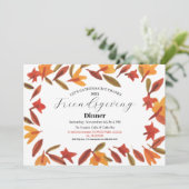 Friendsgiving Feest Thanksgiving Dinner Herfst Kaart (Staand voorkant)