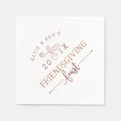 Friendsgiving Feest Thanksgiving Servetten (Voorkant)