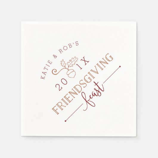 Friendsgiving Feest Thanksgiving Servetten (Voorkant)