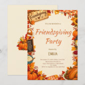 Friendsgiving Feest Uitnodiging (Voorkant / Achterkant)