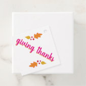 Friendsgiving Feestmaal | Roze & Goud Bedankjes Labels (In situ)