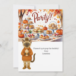 Friendsgiving-flanellen op en laat de bubbels knal kaart