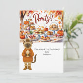 Friendsgiving Flannel omhoog & pop de bubbel! Kaart (Staand voorkant)