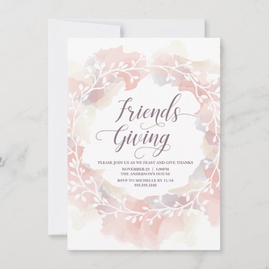 Friendsgiving, Friends Giving Herfst Uitnodiging (Voorkant)